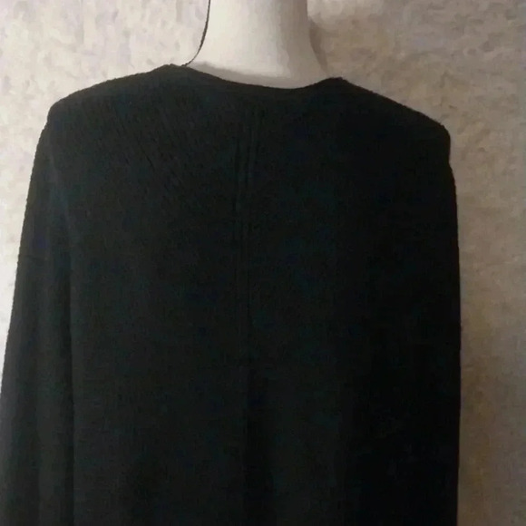 J Jill Black Long Sleeve Cotton Blend Tunic Sweater Size M - Picture 5 of 8